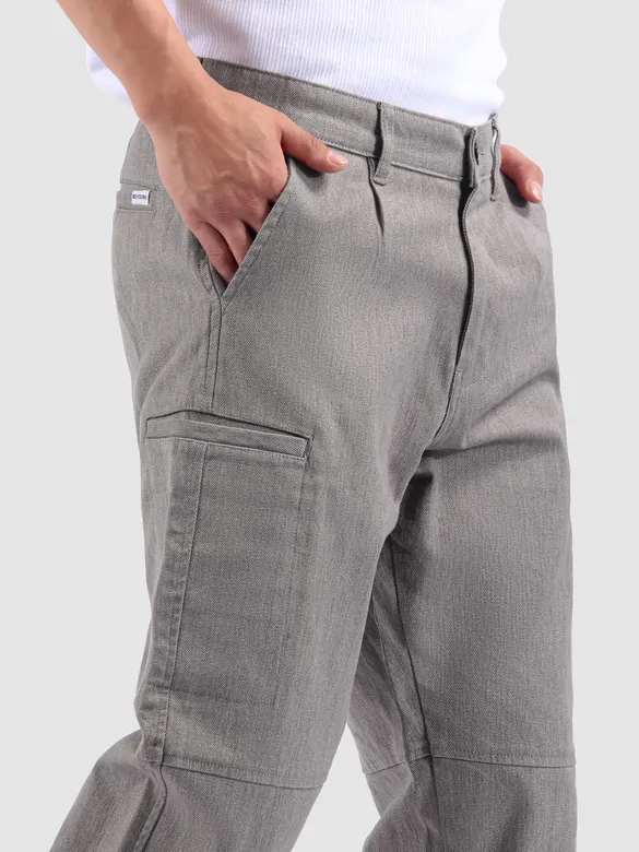 Grey Welt Pocketed Cargo Pants