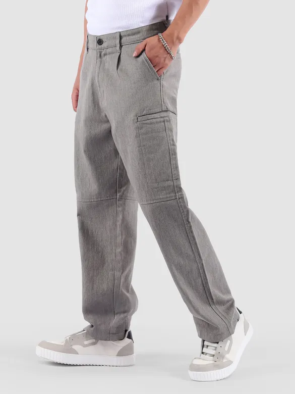 Grey Welt Pocketed Cargo Pants
