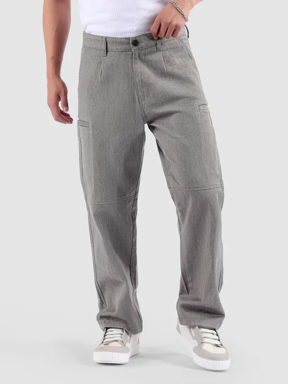 Grey Welt Pocketed Cargo Pants