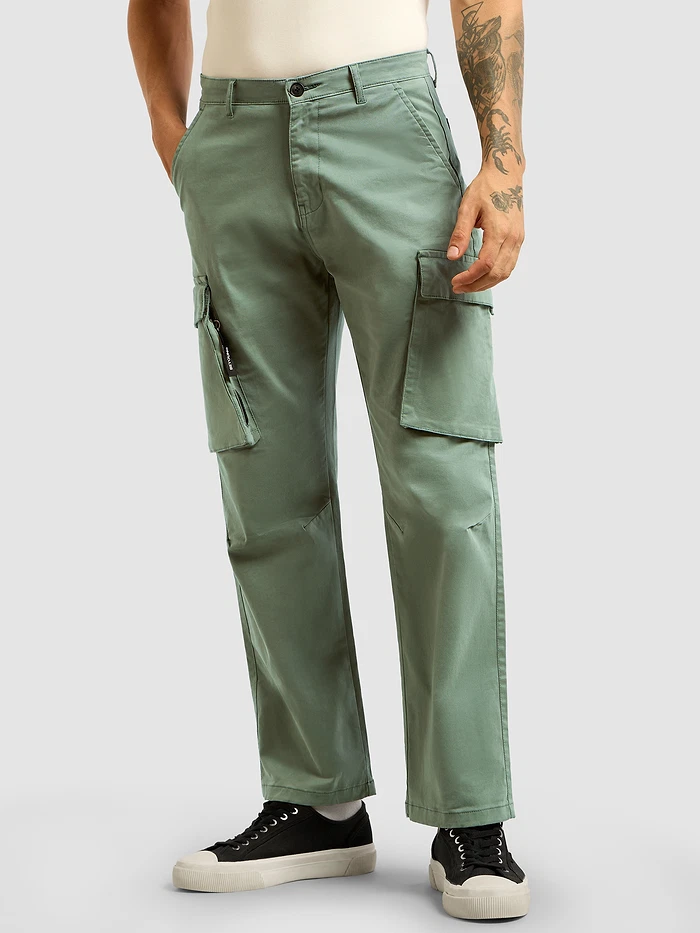 Light Olive 6-Pockets Cargo Pants