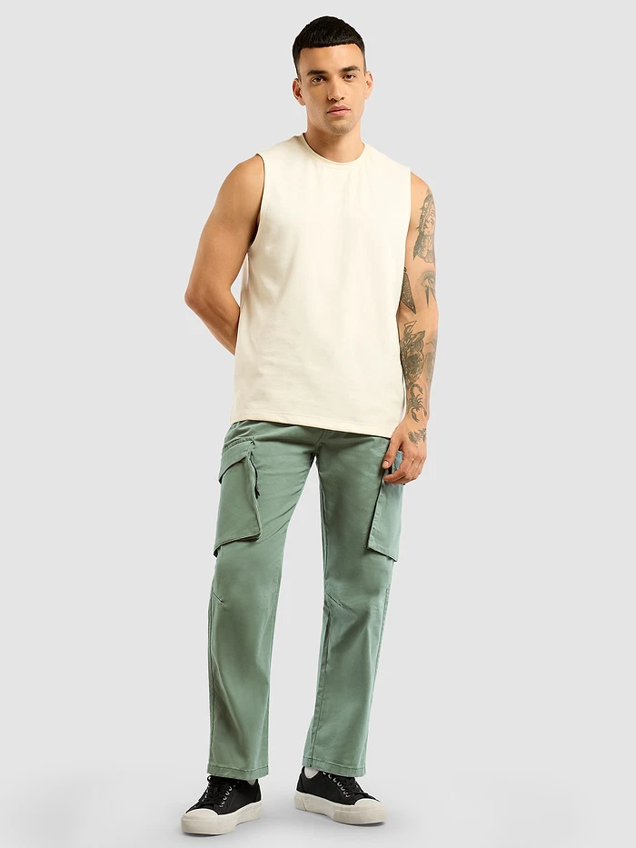 Light Olive 6-Pockets Cargo Pants