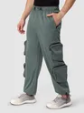Mist Grey 3D Pocket With Zipper Cargo Pants
