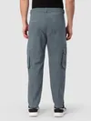Stone Grey Cut And Sew Contrast Stitch Cargo Pants