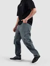 Stone Grey Cut And Sew Contrast Stitch Cargo Pants