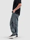Stone Grey Cut And Sew Contrast Stitch Cargo Pants