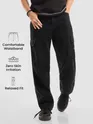 Black Denim Cargo Pants For Men