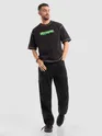 Black Denim Cargo Pants For Men