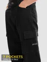 Black Denim Cargo Pants For Men