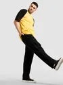 Black Denim Zipper Pocket Cargo Pants