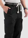 Black Elasticated Drawcord Cargo Pants