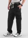 Black Elasticated Drawcord Cargo Pants