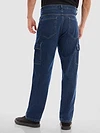 Dark Blue Denim Cargo Pants For Men