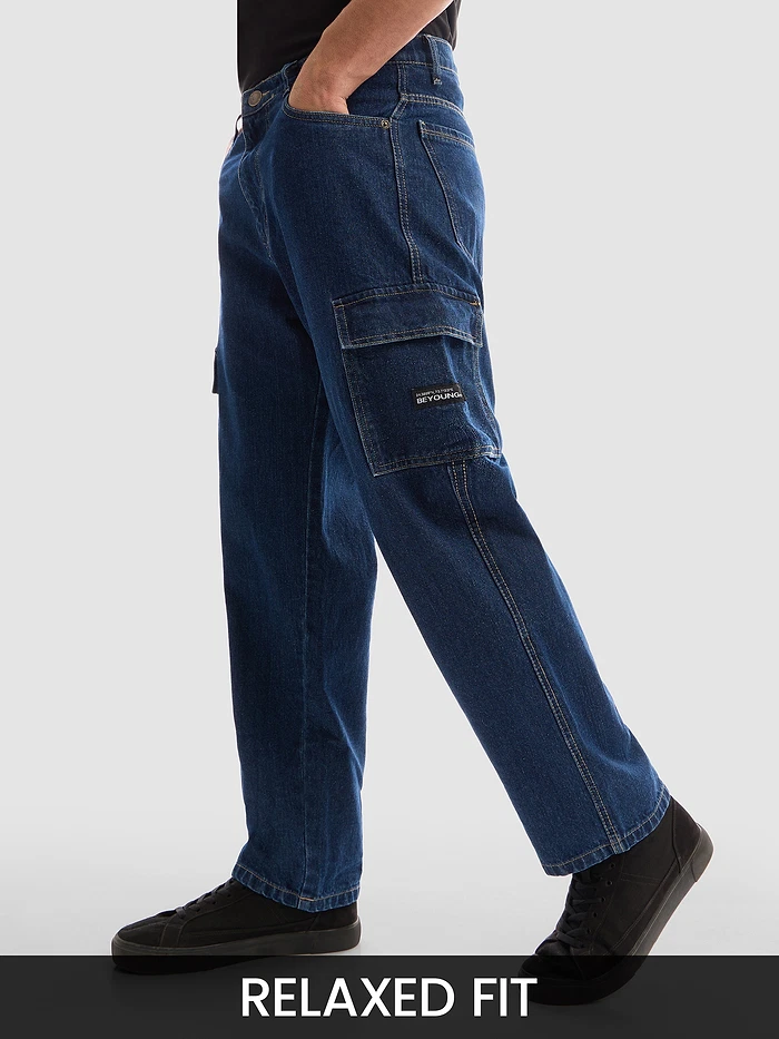 Dark Blue Denim Jeans For Men