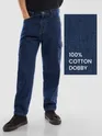 Dark Blue Denim Cargo Pants For Men