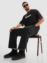 Dark Grey Denim Cargo Pants For Men