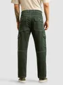 Dark Olive Contrast Stitched Cargo Pants