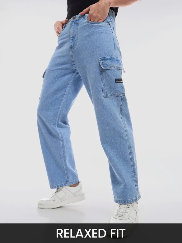 Light Blue Denim Jeans For Men