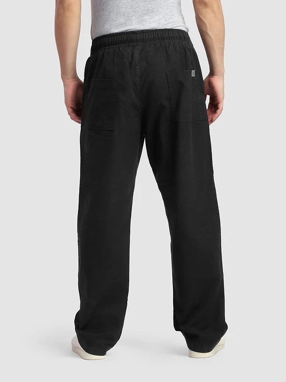 Black Rivet Detailed Cargo Pants