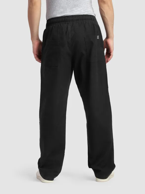 Black Rivet Detailed Cargo Pants