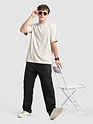 Black Rivet Detailed Cargo Pants