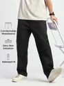 Black Rivet Detailed Cargo Pants
