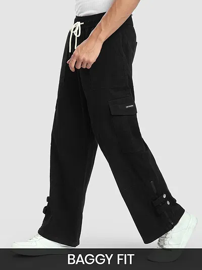 Black Zippered Cargo Pants