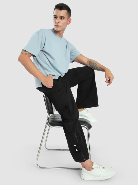 Black Zippered Cargo Pants