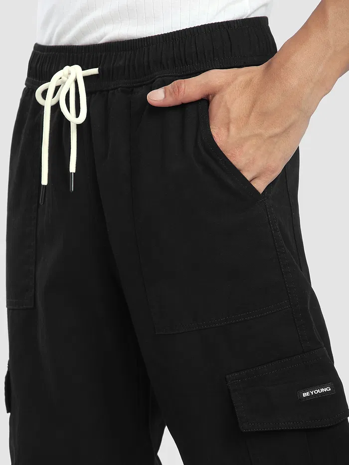 Black Zippered Cargo Pants