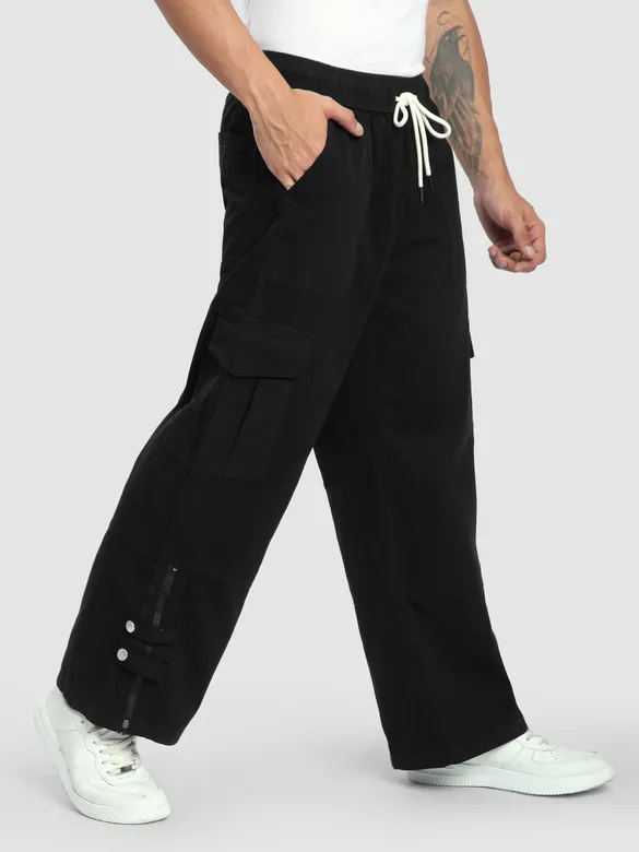 Black Zippered Cargo Pants