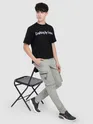 Light Grey Slant Zipper Pocket Cargo Pants