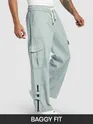 Mist Grey Zippered Cargo Pants