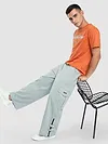 Mist Grey Zippered Cargo Pants