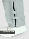 Mist Grey Zippered Cargo Pants