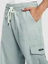 Mist Grey Zippered Cargo Pants