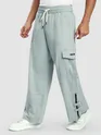 Mist Grey Zippered Cargo Pants