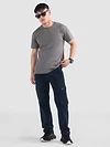 Navy Slant Zipper Pocket Cargo Pants