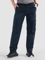 Navy Slant Zipper Pocket Cargo Pants