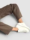 Brown Leather Drill Belted Cargo Pants