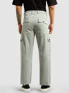 Light Grey Contrast Stitched Cargo Pants