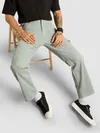 Light Grey Contrast Stitched Cargo Pants