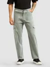 Light Grey Contrast Stitched Cargo Pants
