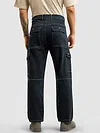 Navy Blue Contrast Stitched Cargo Pants