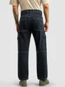 Navy Blue Contrast Stitched Cargo Pants
