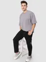 Black Cut And Sew Contrast Stitch Cargo Pants