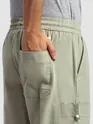 Grey Elasticated Cargo Pants