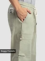 Grey Elasticated Cargo Pants
