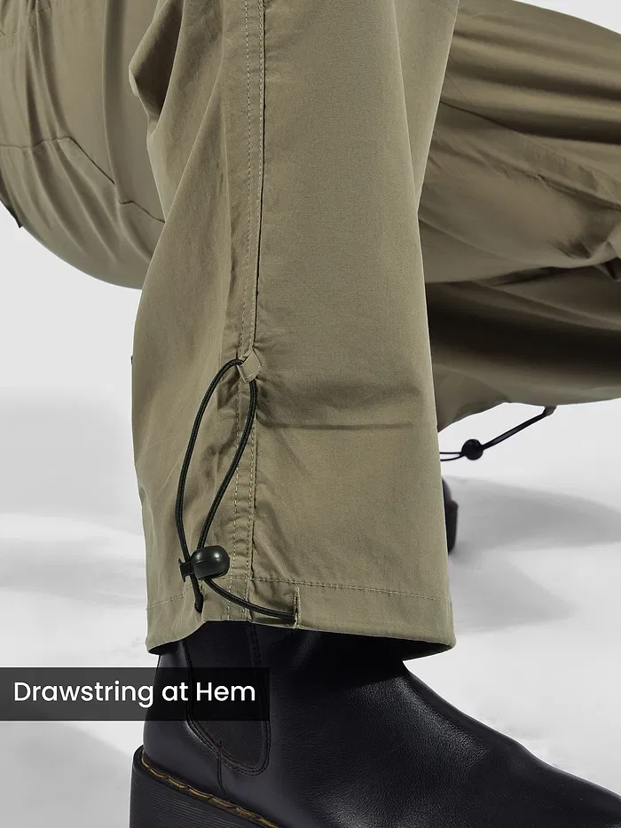 Khaki Slant Pocket Cargo Pants