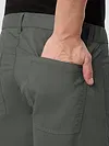Metal Grey Pleated Knee Cargo Pants
