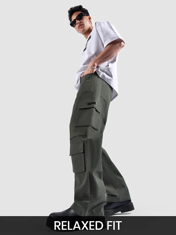 buy cargo pants online at Beyoung, 