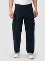 Midnight Blue Pleated Knee Cargo Pants
